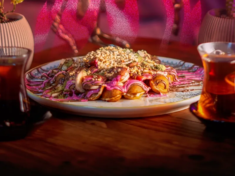 2 Kişilik Waffle 2 Adet Çay